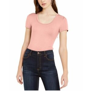 NWT Planet Gold Pink Short Sleeve Bodysuit Women's Size XL